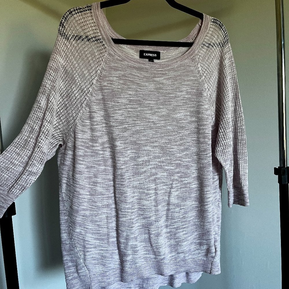 Express Light Purple Crew Neck Sweater